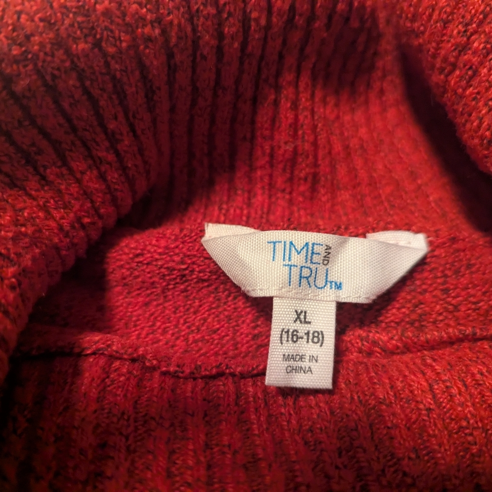 Red sweater, Time & Tru, XL